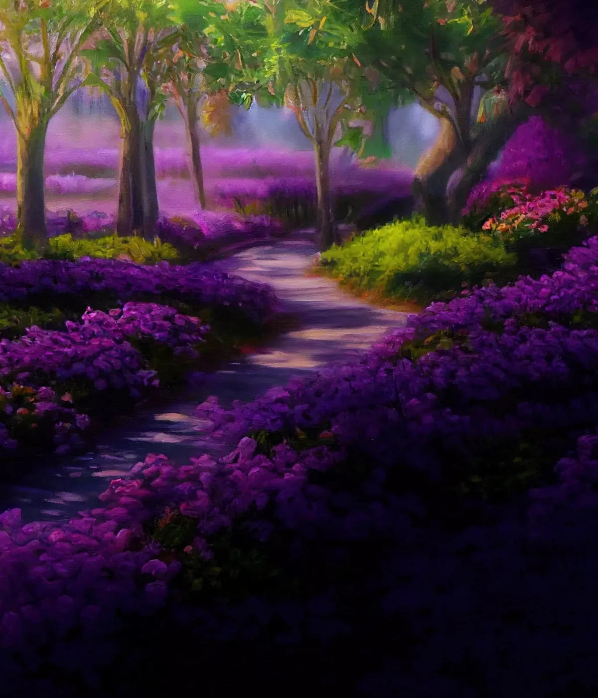 Lavendar Fields 10X12 Ultracloth ( 120 X 144 Inch ) Backdrop