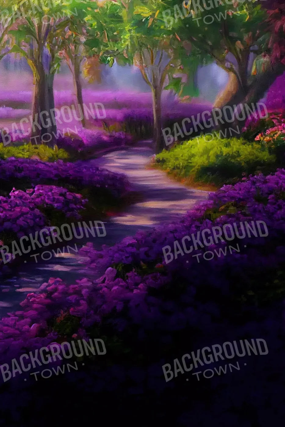 Lavendar Fields 5X8 Ultracloth ( 60 X 96 Inch ) Backdrop