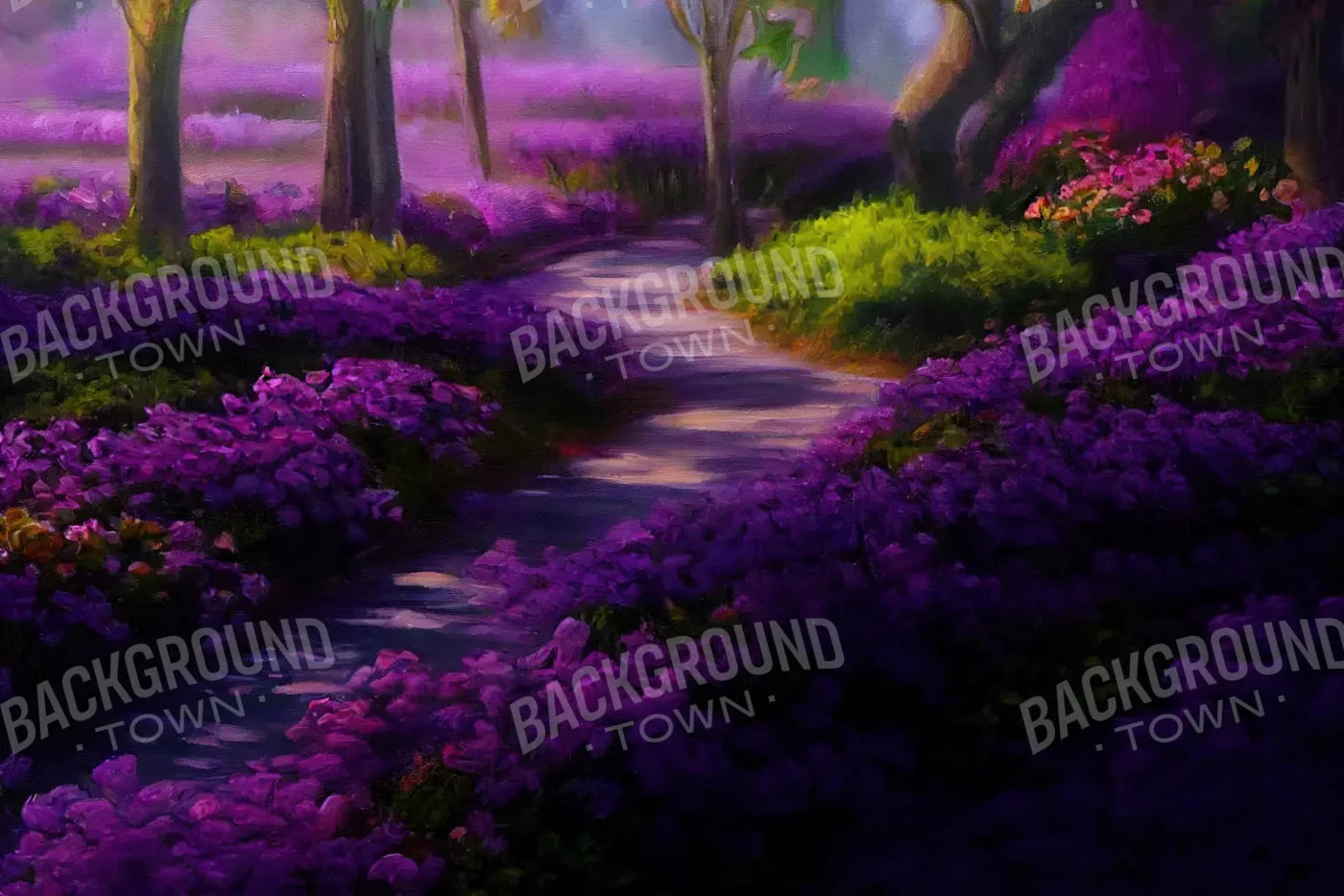 Lavendar Fields 8X5 Ultracloth ( 96 X 60 Inch ) Backdrop