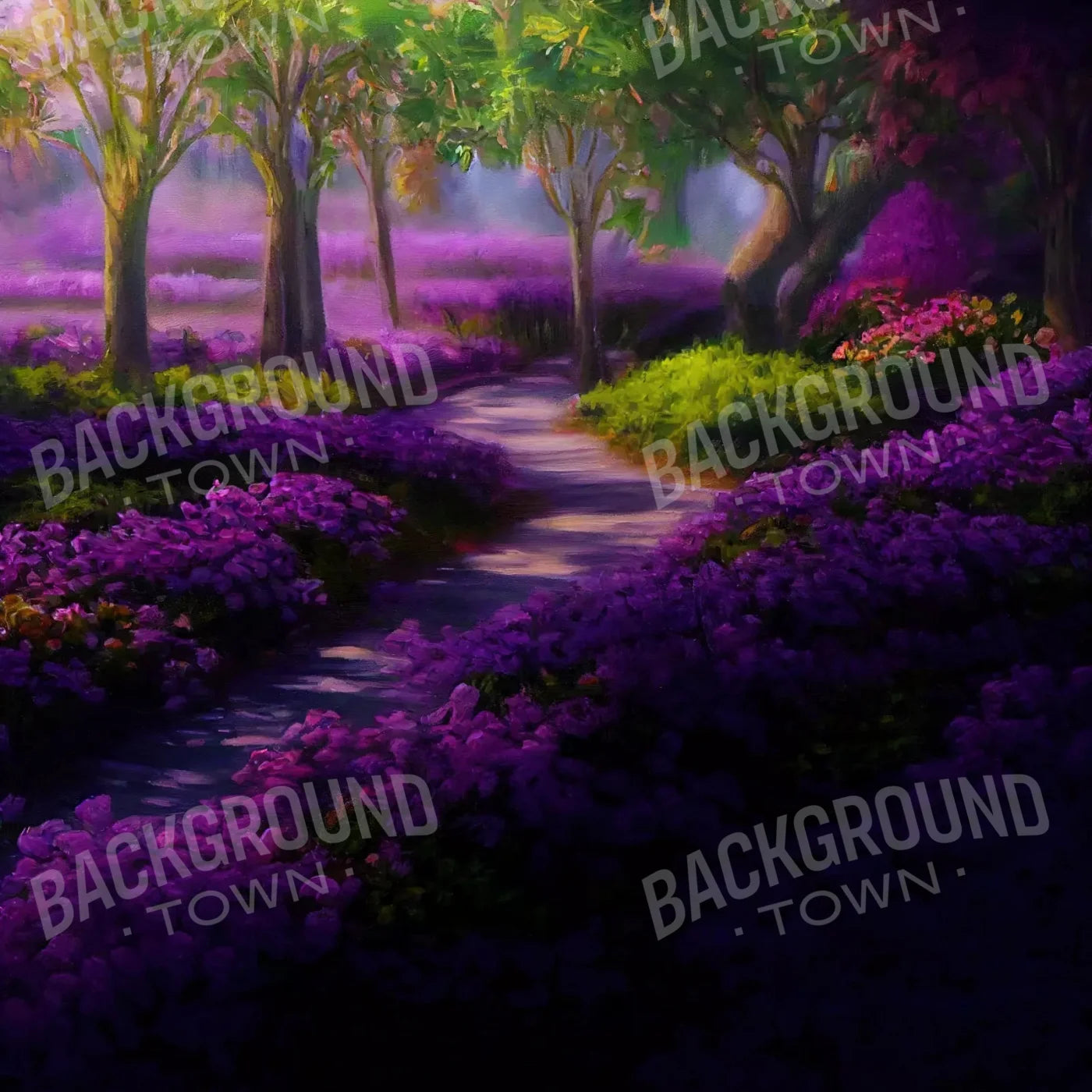 Lavendar Fields 8X8 Fleece ( 96 X Inch ) Backdrop