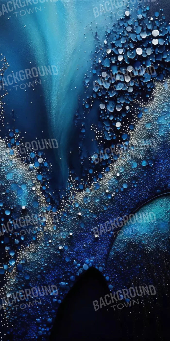 Deep Sparkle Abstract In Blue 10X20 Ultracloth ( 120 X 240 Inch ) Backdrop