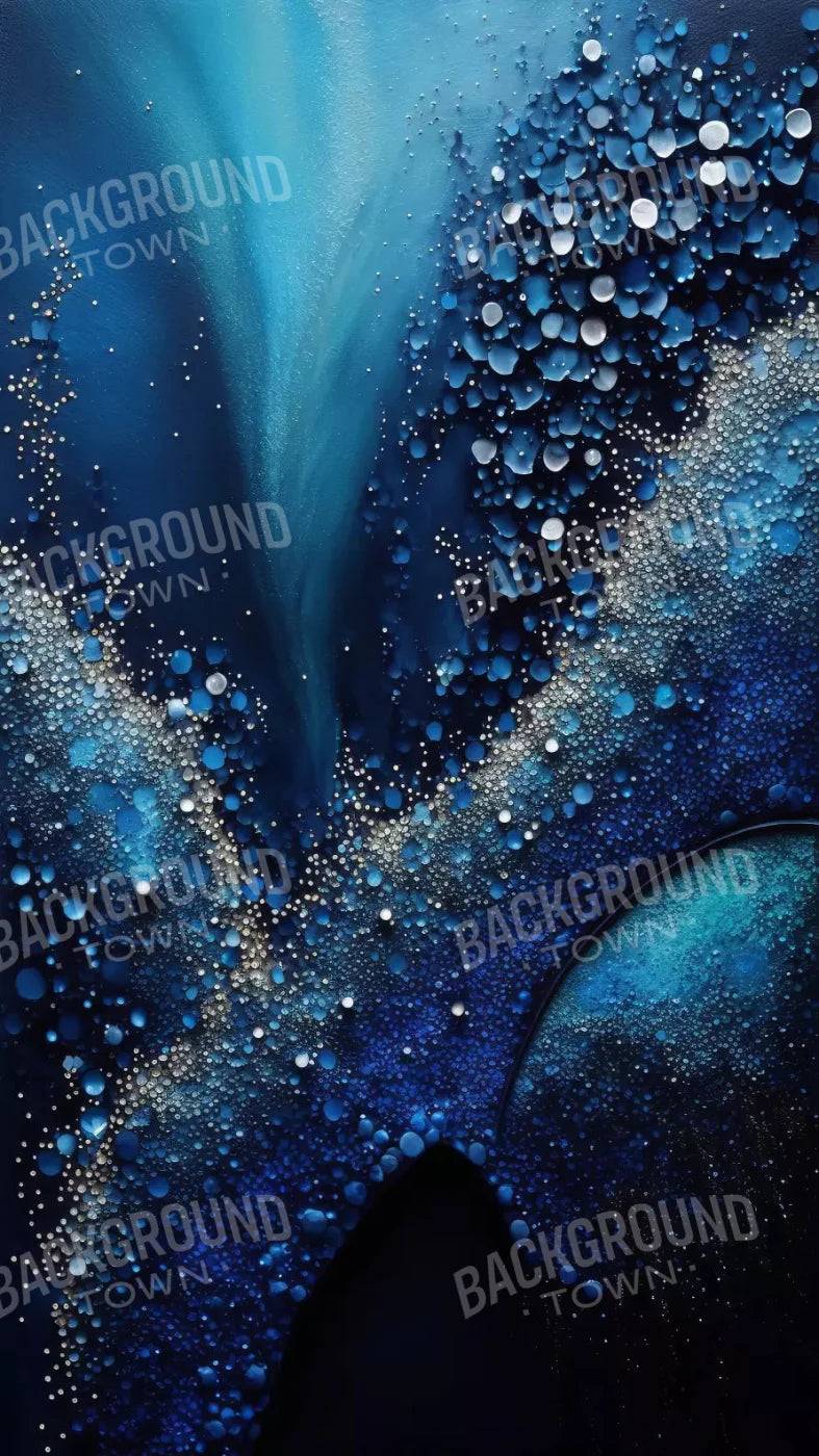 Deep Sparkle Abstract In Blue 8X14 Ultracloth ( 96 X 168 Inch ) Backdrop