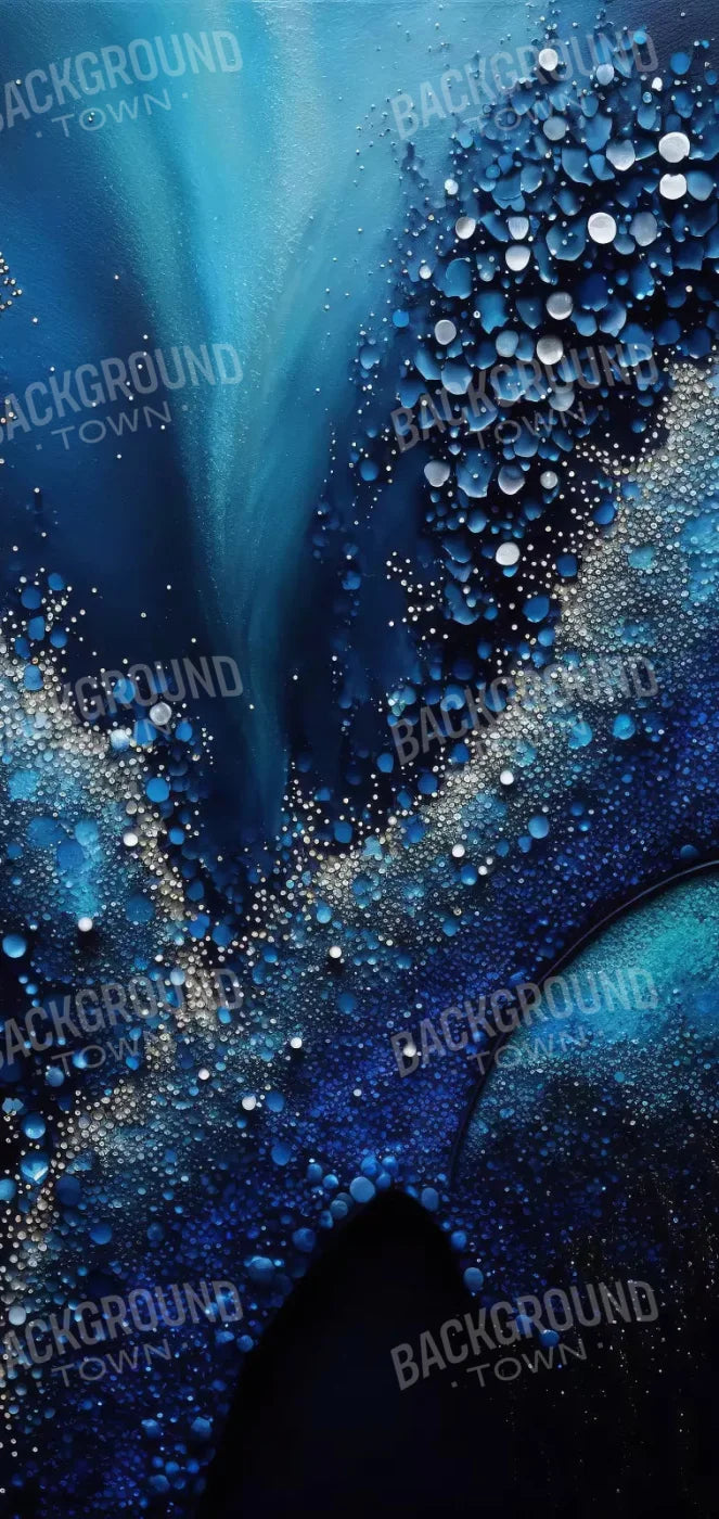 Deep Sparkle Abstract In Blue 8X16 Ultracloth ( 96 X 192 Inch ) Backdrop