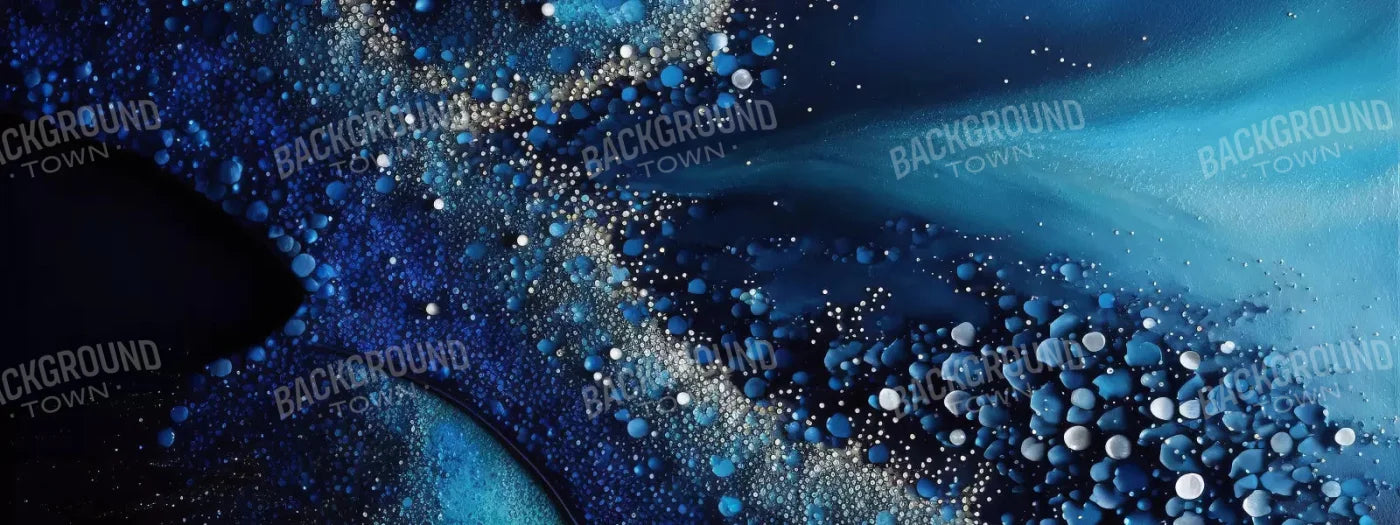 Deep Sparkle Abstract In Blue H 20X8 Ultracloth ( 240 X 96 Inch ) Backdrop
