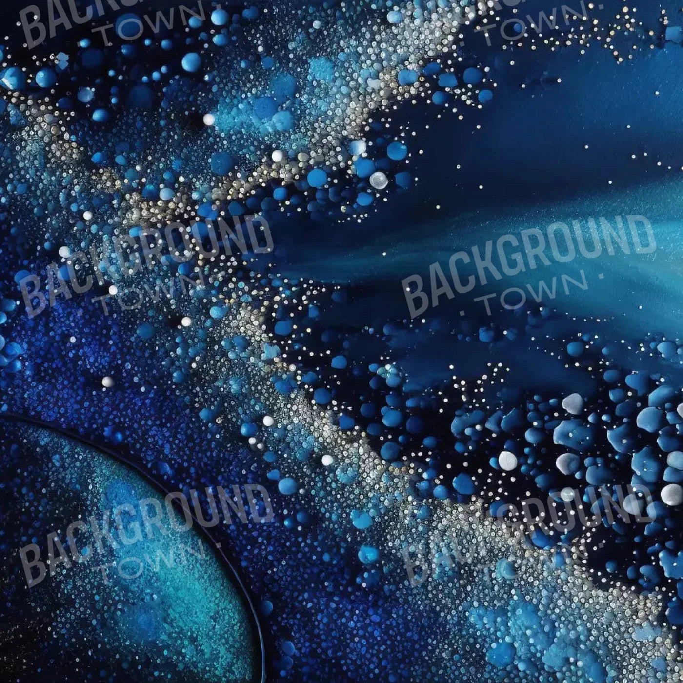 Deep Sparkle Abstract In Blue H 8X8 Fleece ( 96 X Inch ) Backdrop