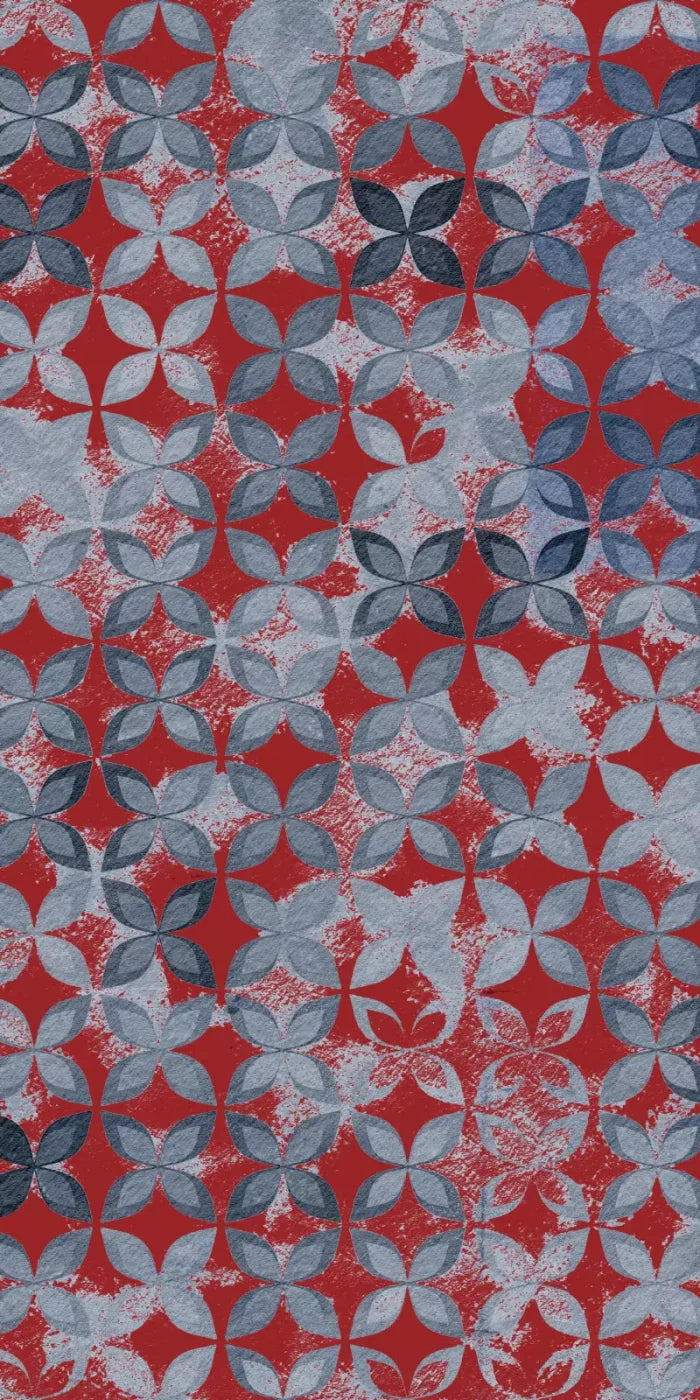 Denim Floral 10X20 Ultracloth ( 120 X 240 Inch ) Backdrop