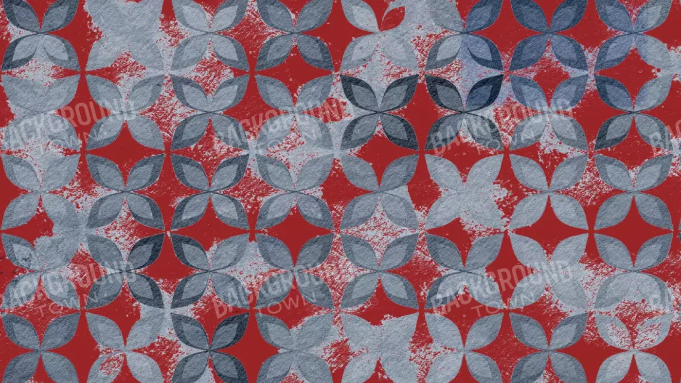 Denim Floral 14X8 Ultracloth ( 168 X 96 Inch ) Backdrop