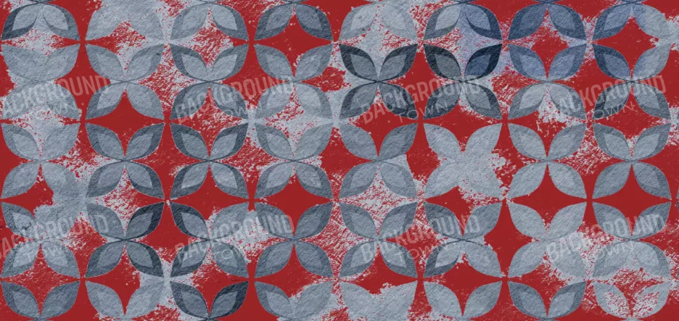 Denim Floral 16X8 Ultracloth ( 192 X 96 Inch ) Backdrop