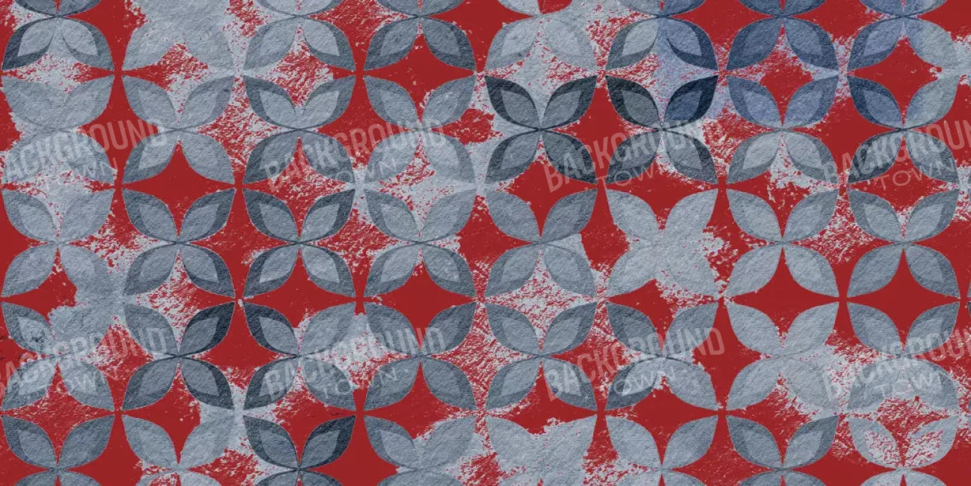 Denim Floral 20X10 Ultracloth ( 240 X 120 Inch ) Backdrop