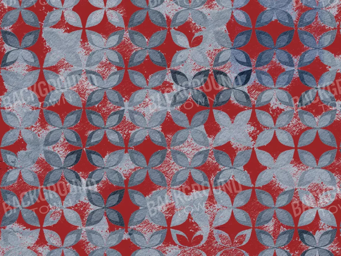 Denim Floral 7X5 Ultracloth ( 84 X 60 Inch ) Backdrop