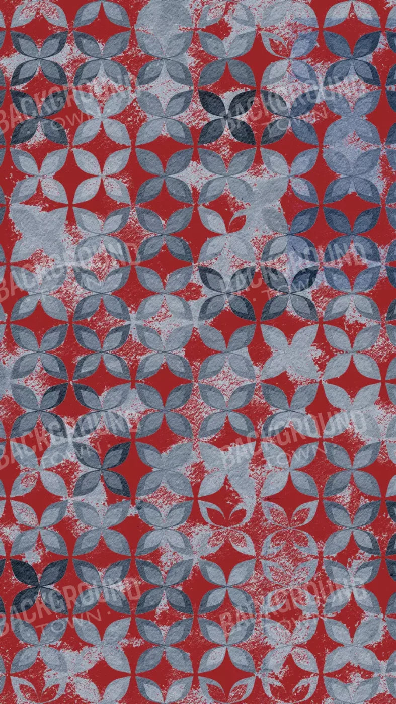 Denim Floral 8X14 Ultracloth ( 96 X 168 Inch ) Backdrop