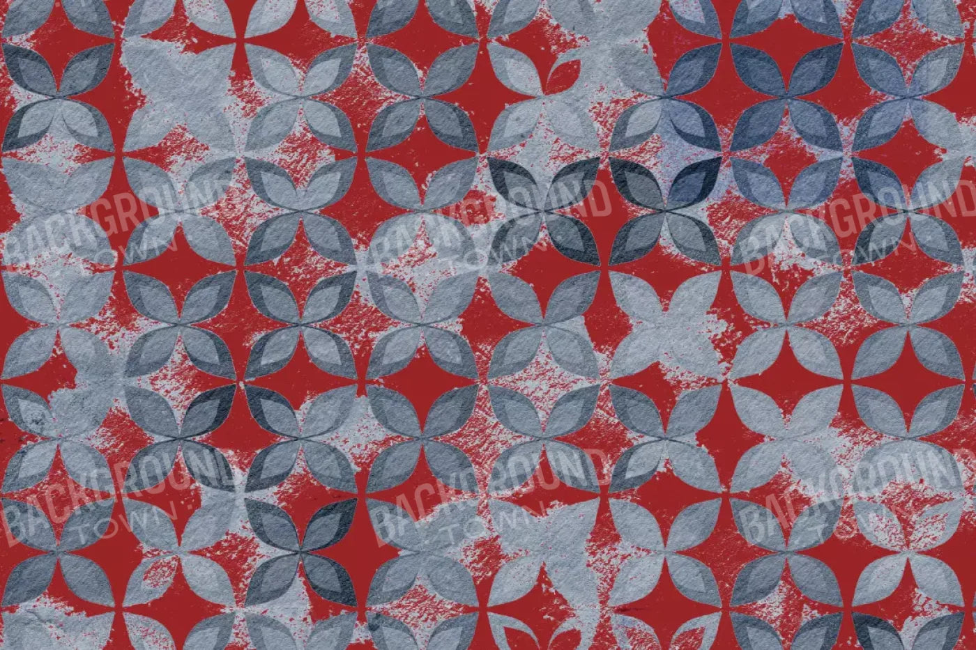 Denim Floral 8X5 Ultracloth ( 96 X 60 Inch ) Backdrop