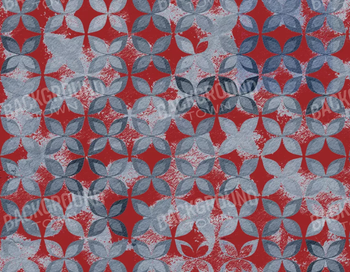 Denim Floral 8X6 Fleece ( 96 X 72 Inch ) Backdrop