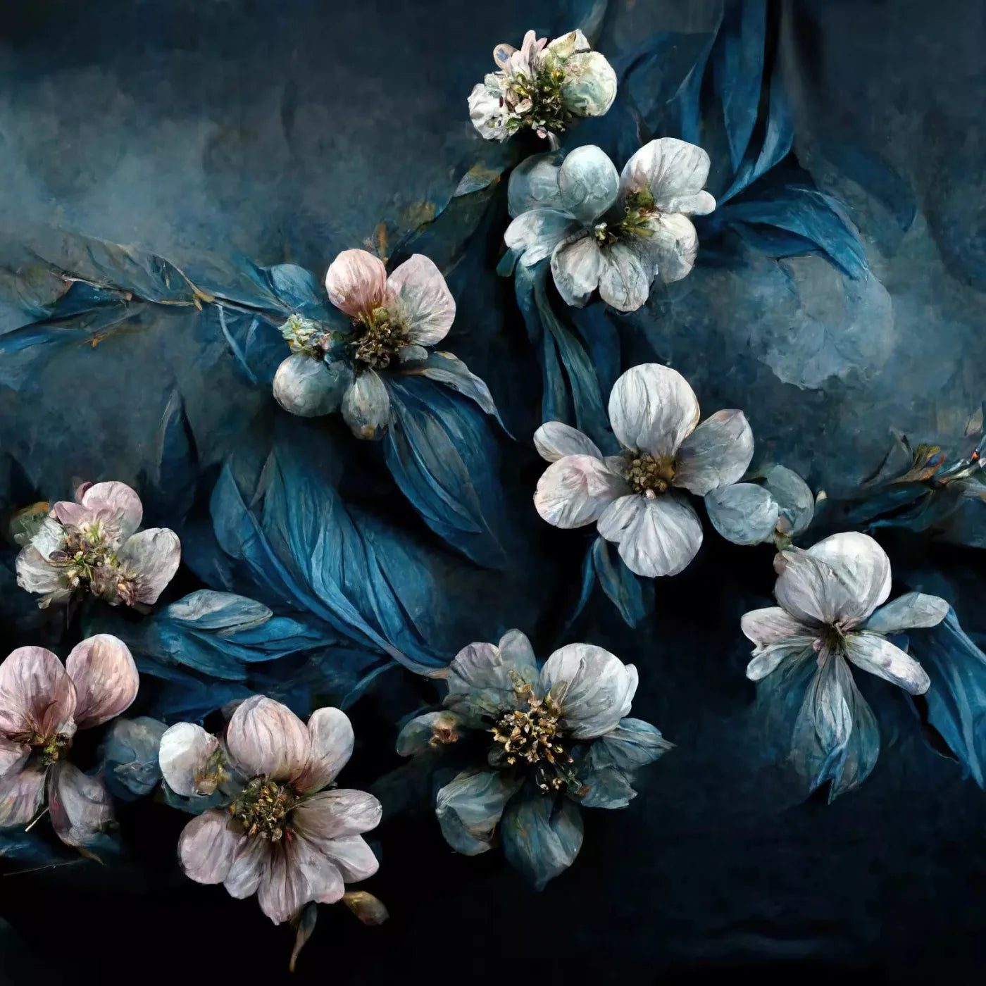 Denim Florals Backdrop