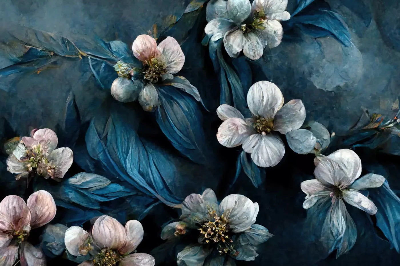 Denim Florals Backdrop
