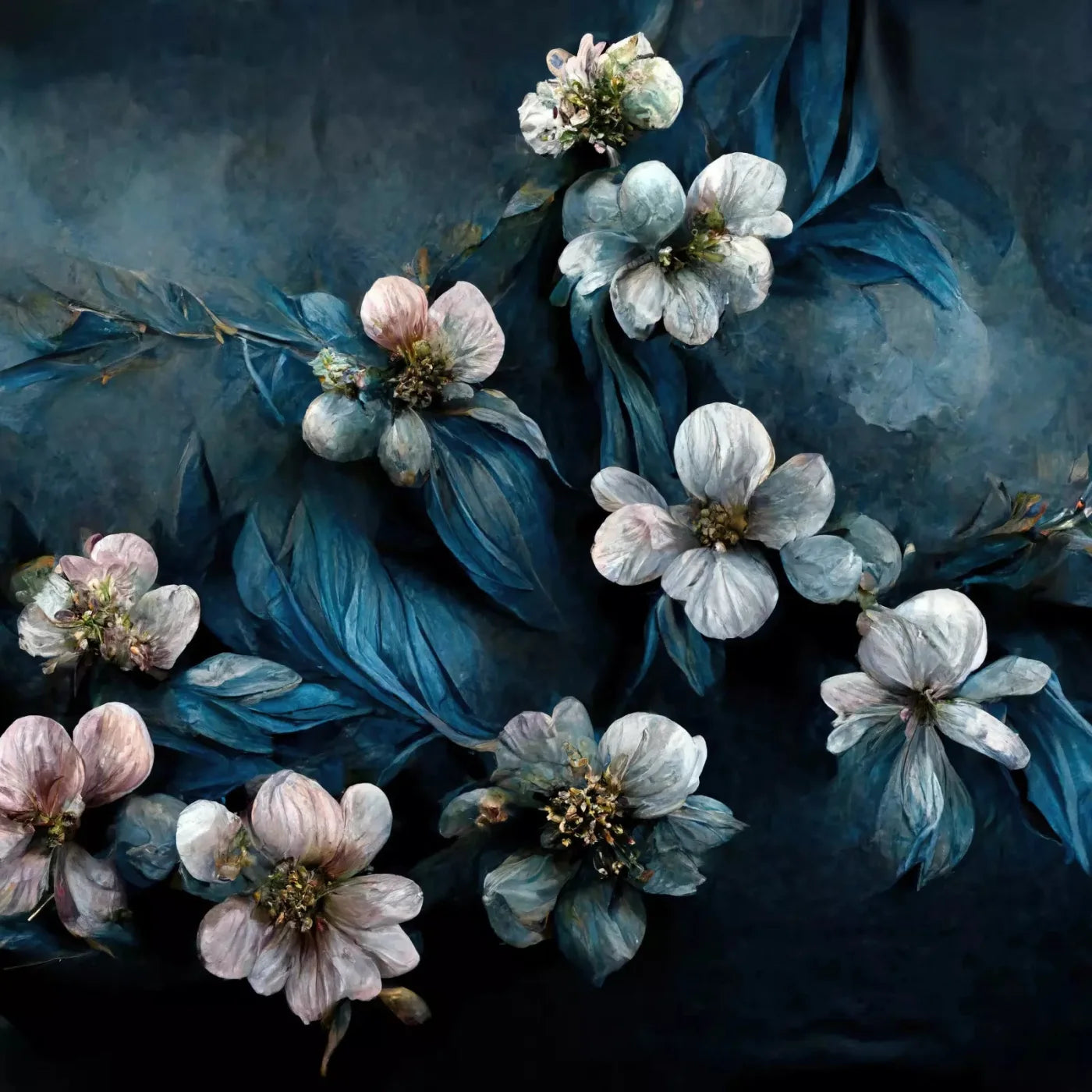 Denim Florals Backdrop