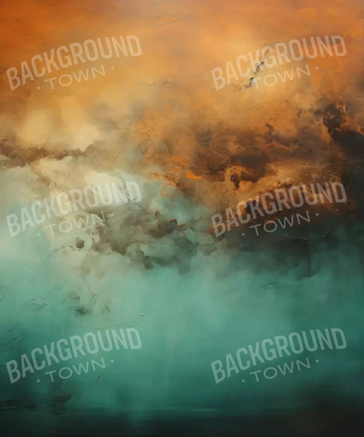 Abstract, Orange, Green Backdrop for Photography