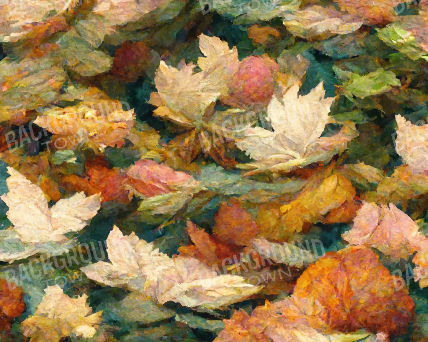 Dewy Leaves 10’X8’ Fleece (120 X 96 Inch) Backdrop