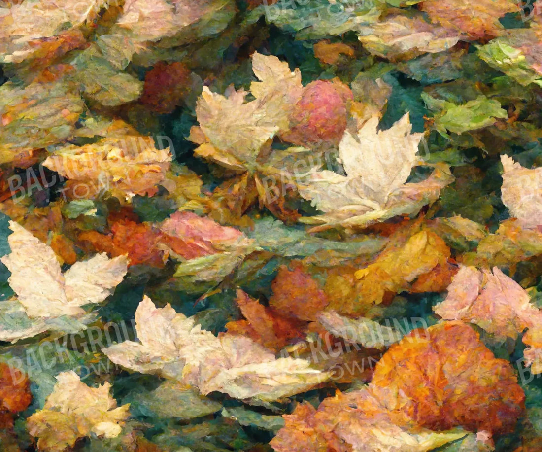 Dewy Leaves 5’X4’2 Fleece (60 X 50 Inch) Backdrop