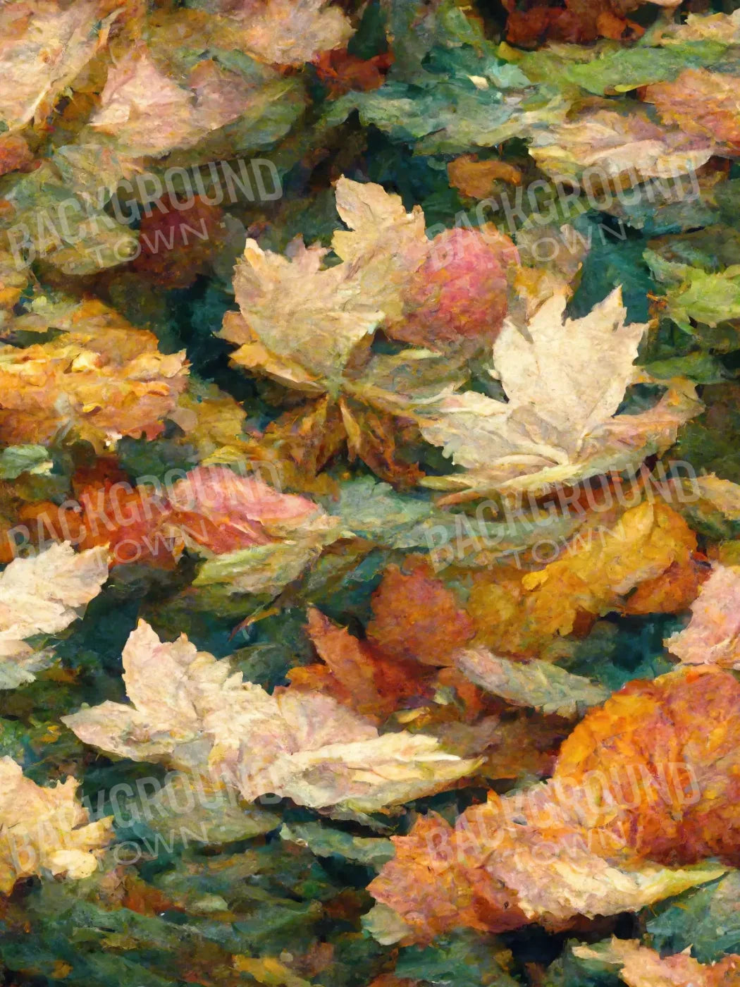 Dewy Leaves 5’X6’8 Fleece (60 X 80 Inch) Backdrop