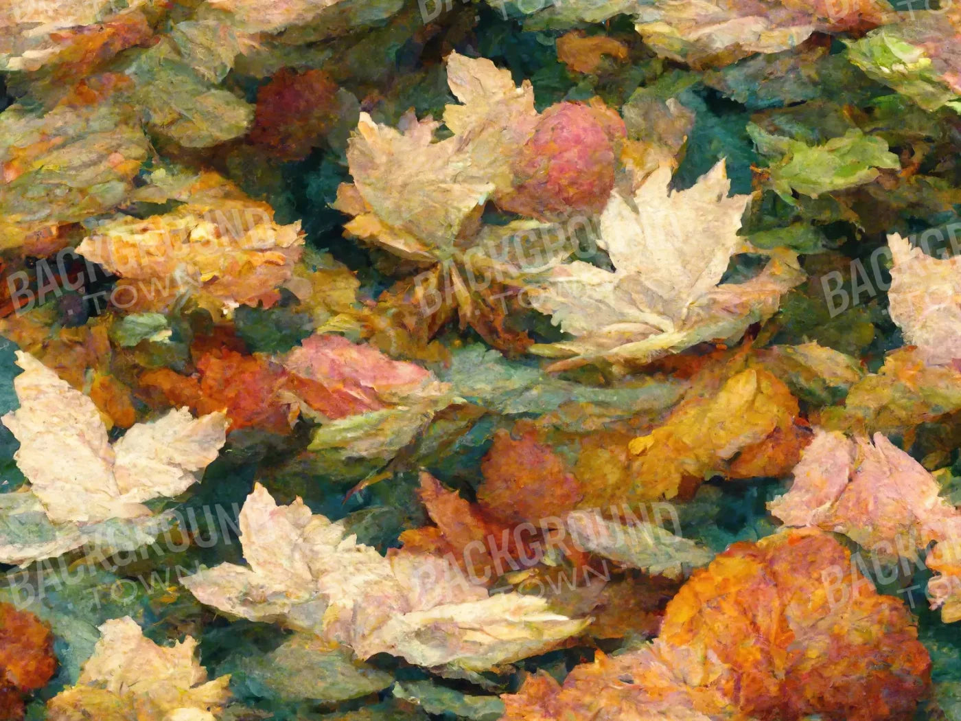 Dewy Leaves 6’8X5’ Fleece (80 X 60 Inch) Backdrop