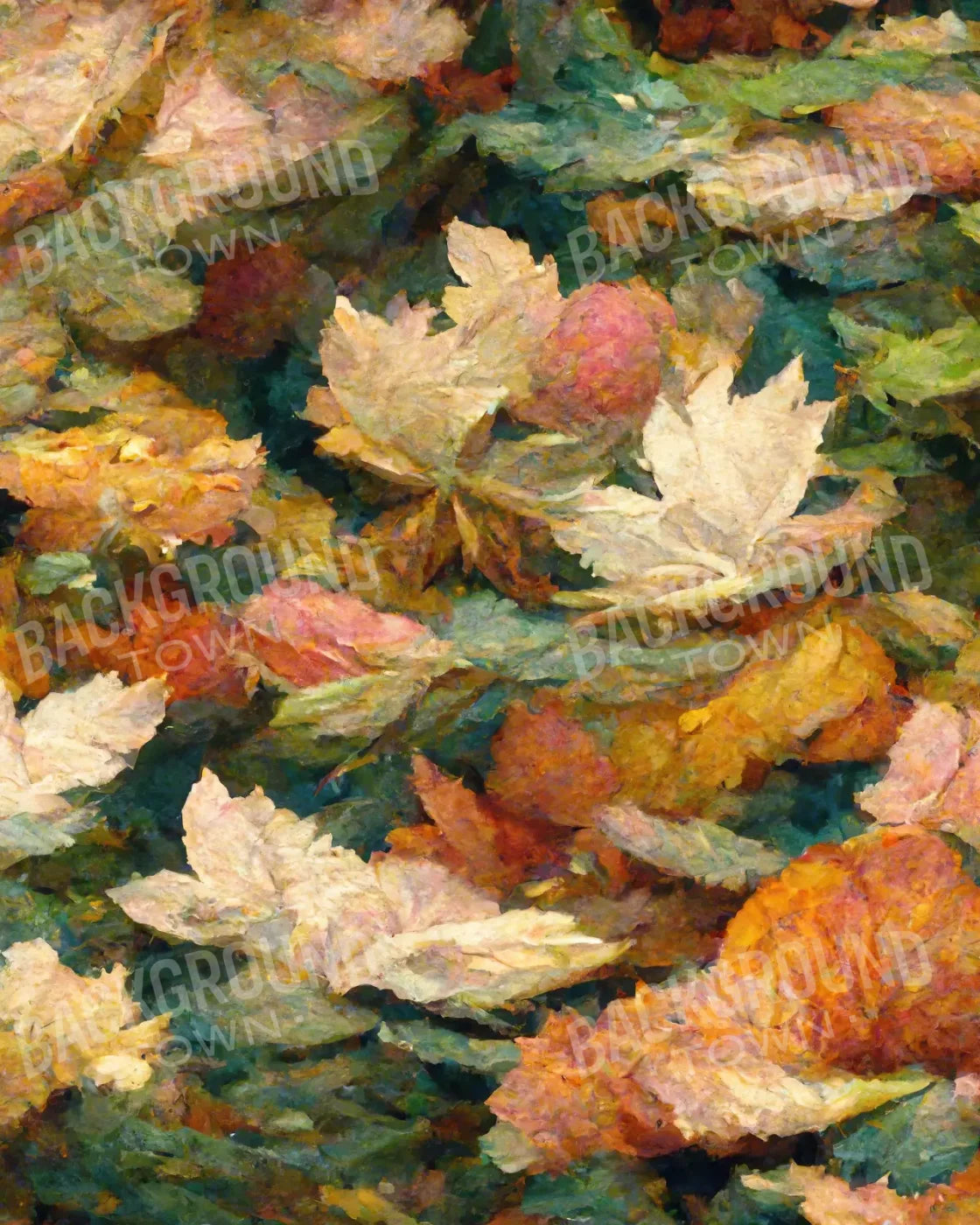 Dewy Leaves 8’X10’ Fleece (96 X 120 Inch) Backdrop