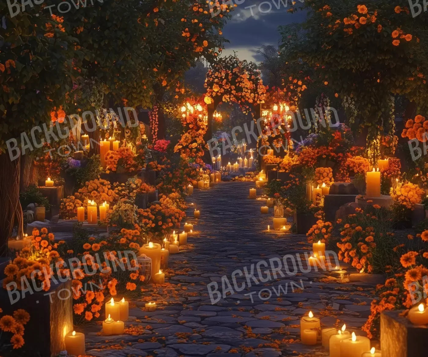 Dia De Los Muertos I 12’X10’ Ultracloth (144 X 120 Inch) Backdrop