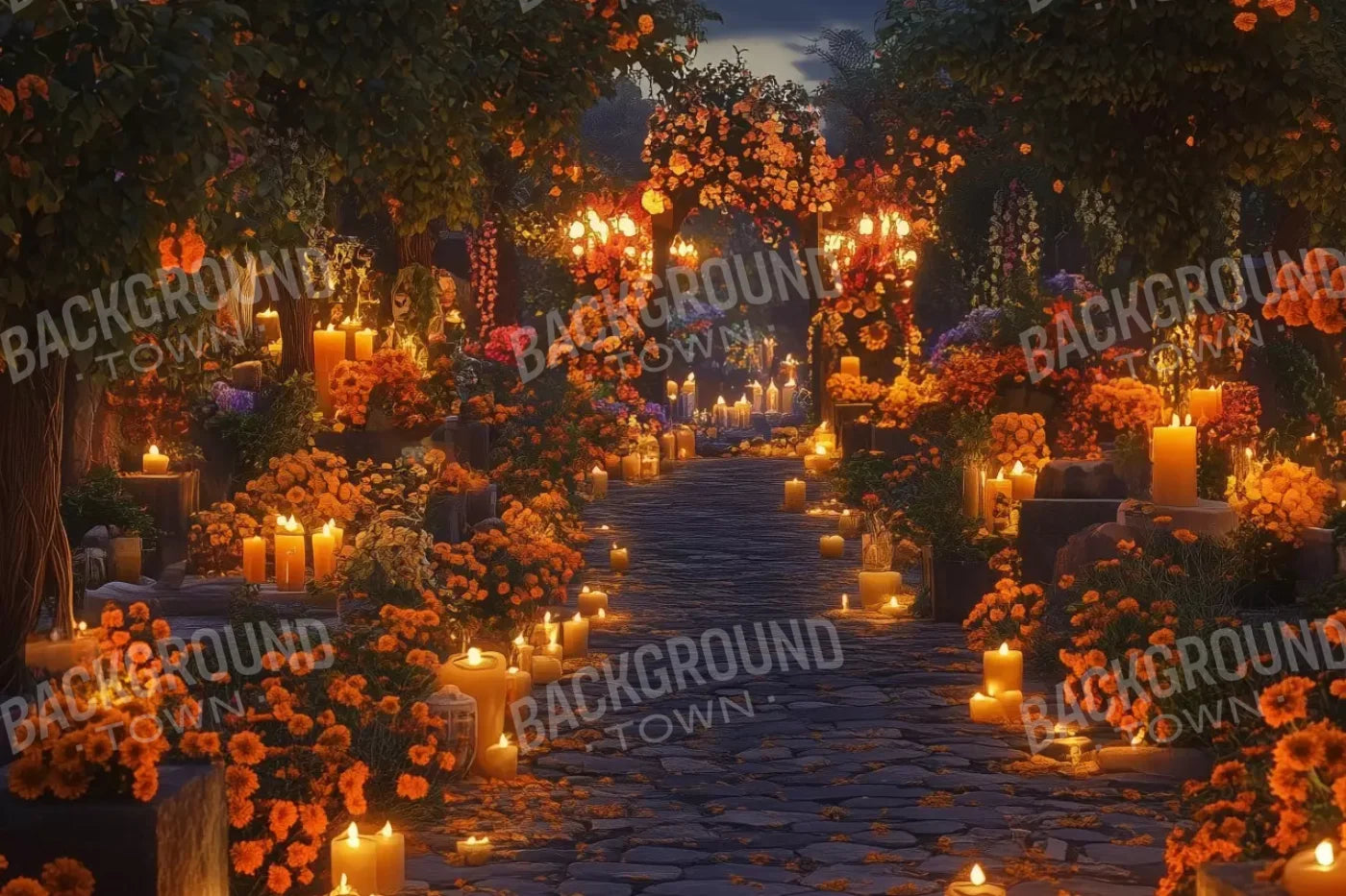 Dia De Los Muertos I 12’X8’ Ultracloth (144 X 96 Inch) Backdrop