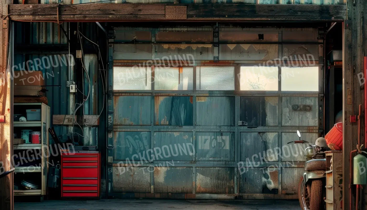 Dirty Garage 14’x8’ UltraCloth (168 x 96 inch) Backdrop