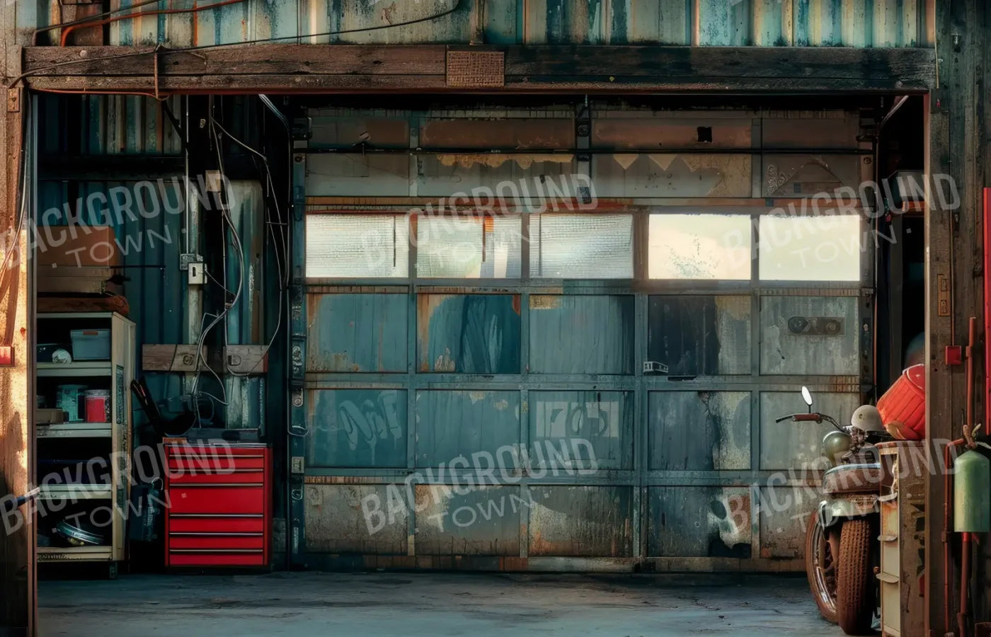 Dirty Garage 14’x9’ UltraCloth (168 x 108 inch) Backdrop