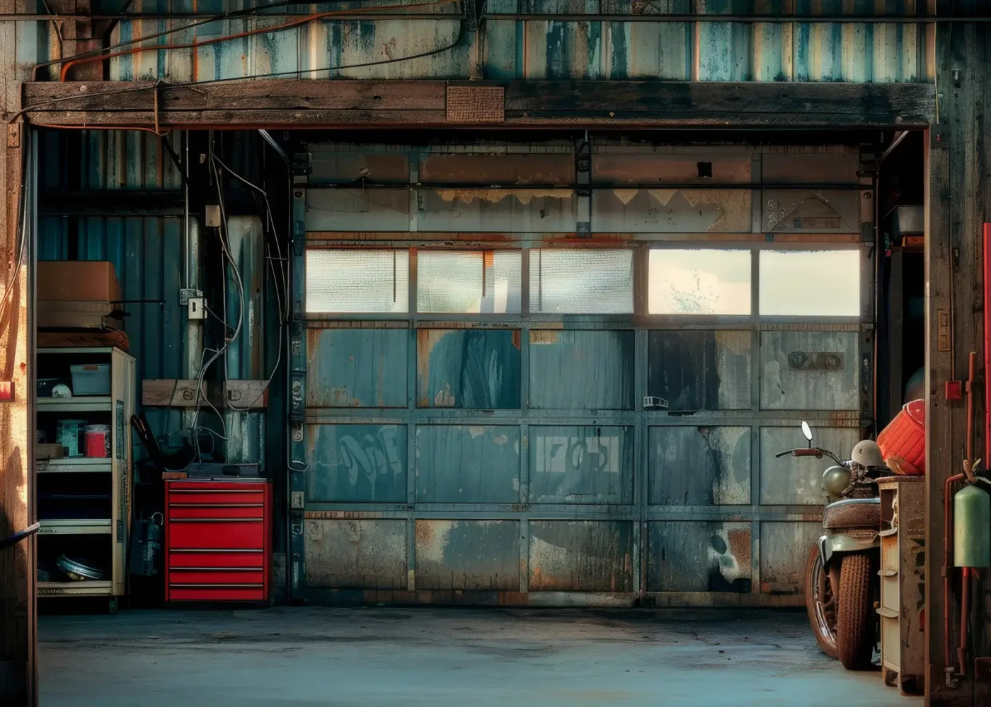 Dirty Garage 7’x5’ UltraCloth (84 x 60 inch) Backdrop