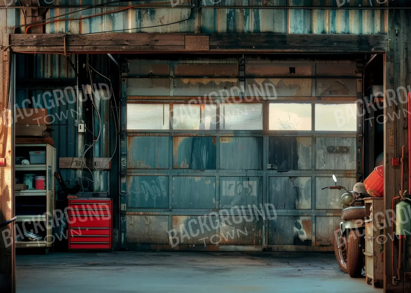 Dirty Garage 7’x5’ UltraCloth (84 x 60 inch) Backdrop