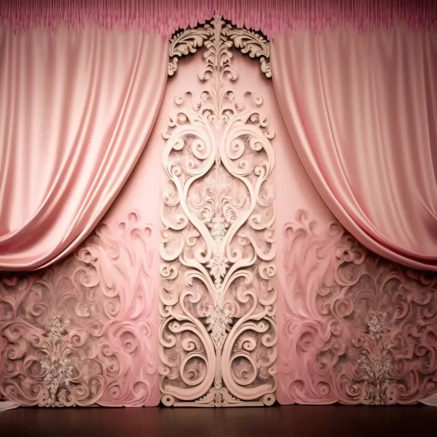 Doll House Curtains Iii 10’X10’ Ultracloth (120 X Inch) Backdrop