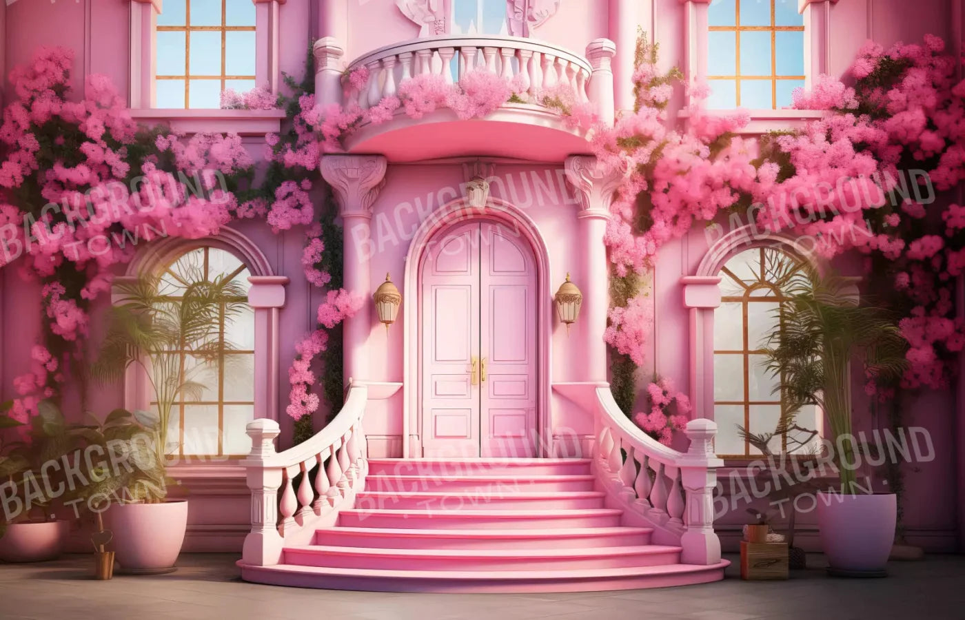 Doll House Grand Entrance 12X8 Ultracloth ( 144 X 96 Inch ) Backdrop