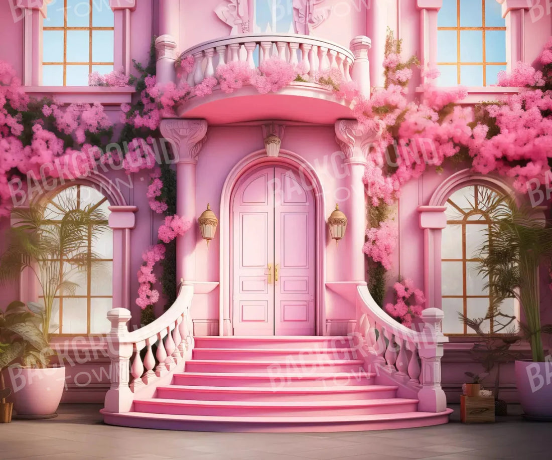 Doll House Grand Entrance 5X42 Fleece ( 60 X 50 Inch ) Backdrop