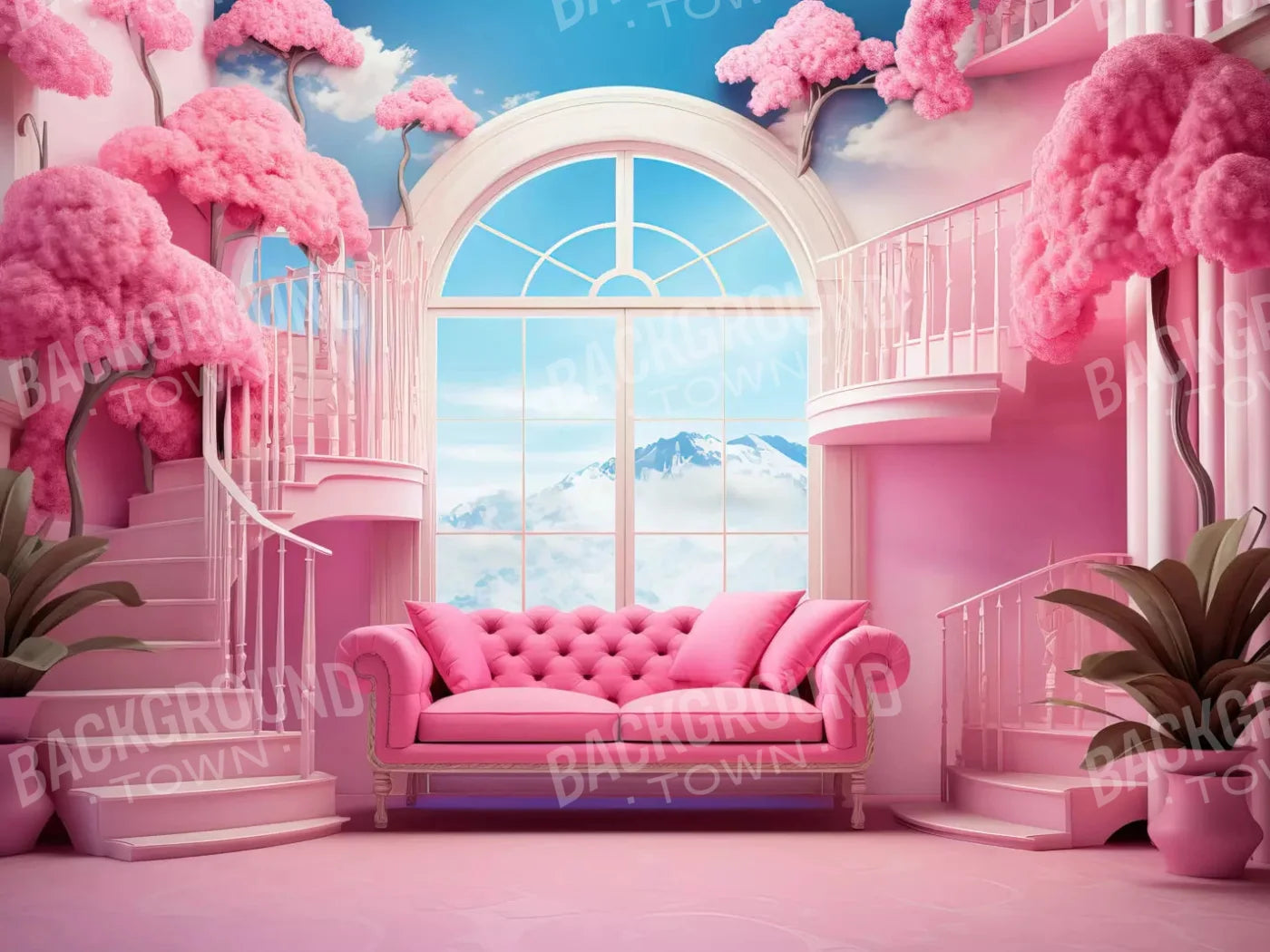 Doll House Lounge 10X8 Fleece ( 120 X 96 Inch ) Backdrop