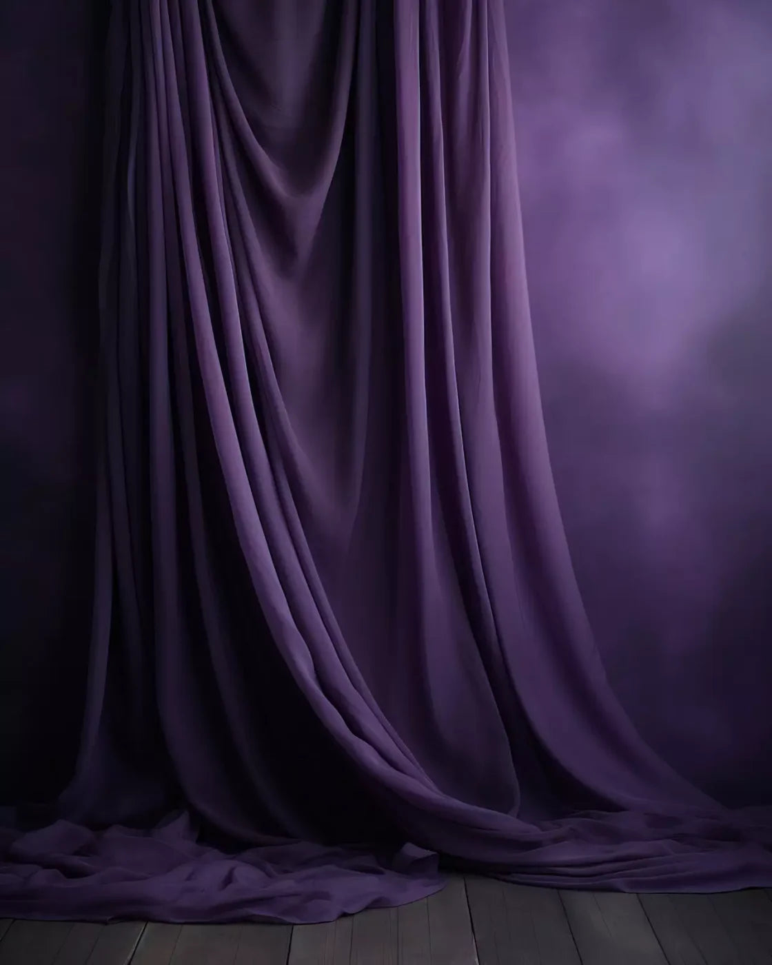 Draping Purple 8X10 Fleece ( 96 X 120 Inch ) Backdrop