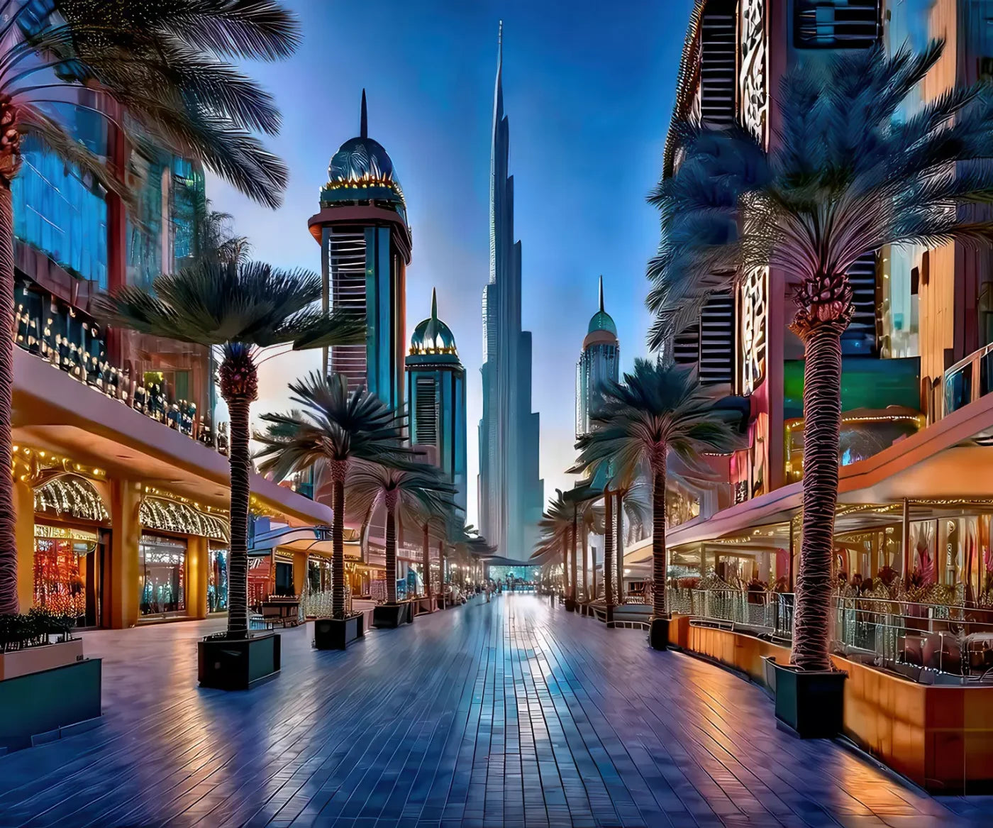 Dubai At Night Backdrop