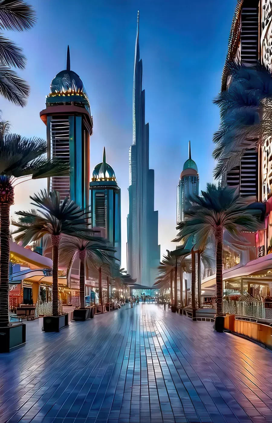 Dubai At Night Backdrop