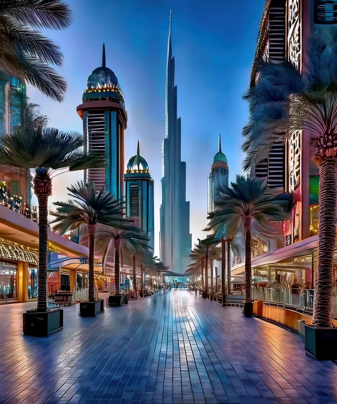 Dubai At Night Backdrop