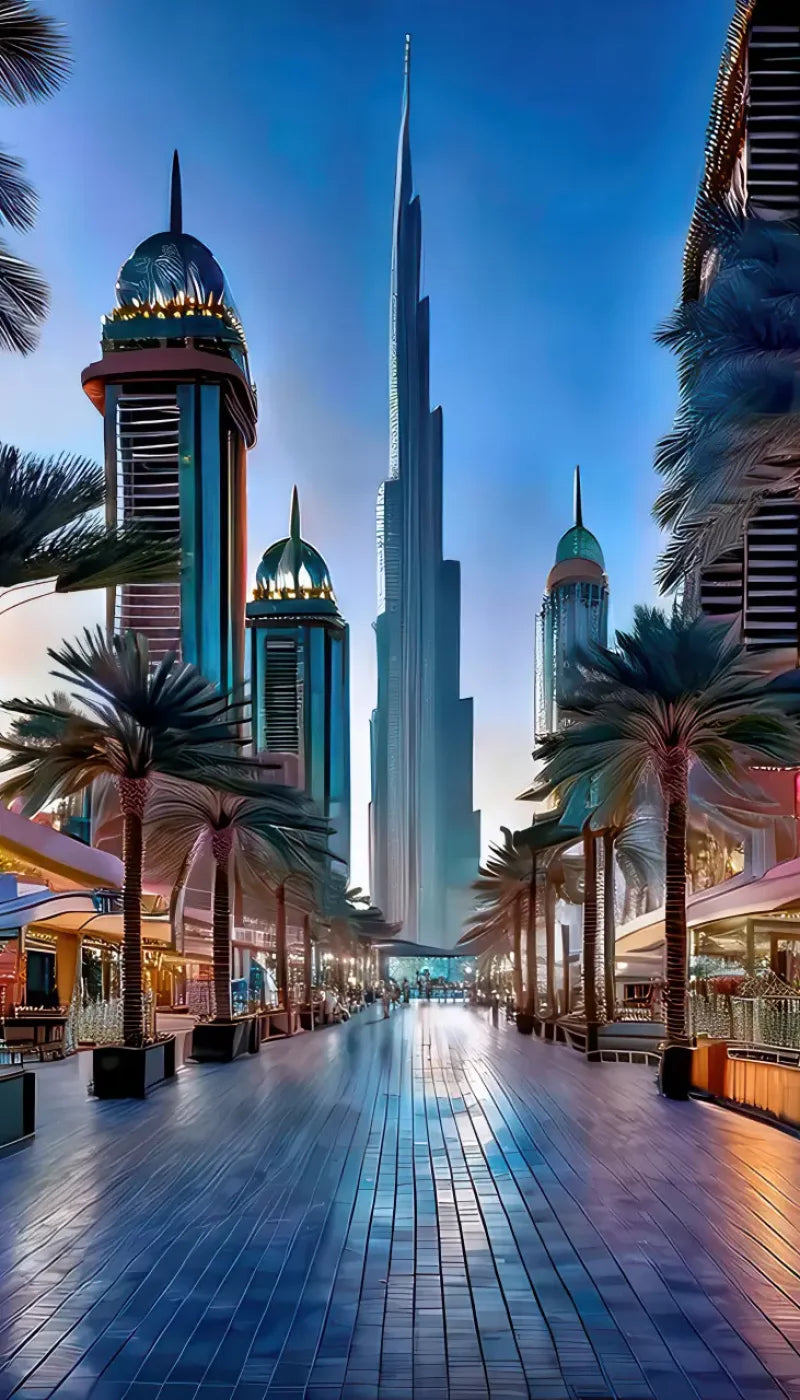 Dubai At Night Backdrop