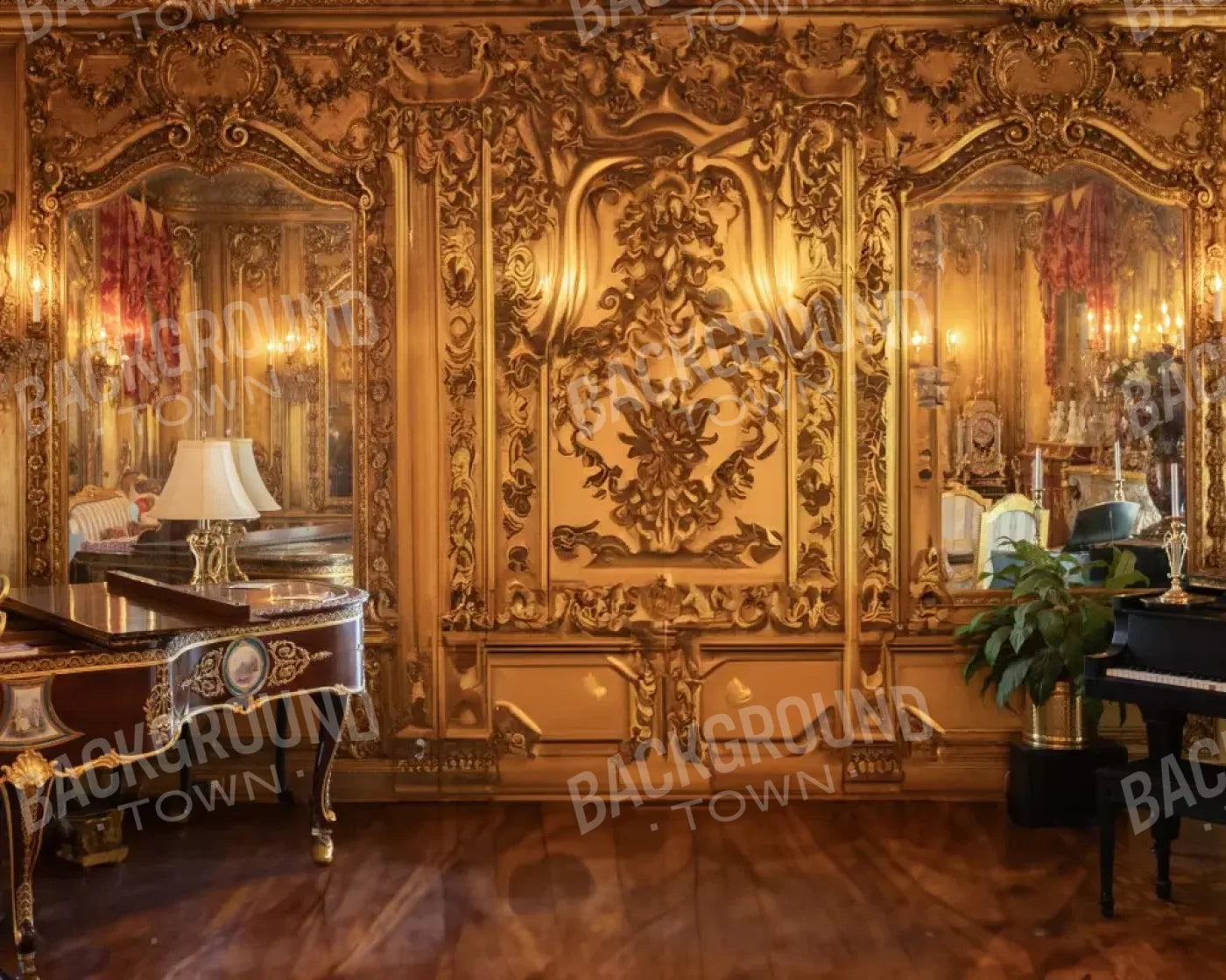 Dueling Piano Room 10’X8’ Fleece (120 X 96 Inch) Backdrop