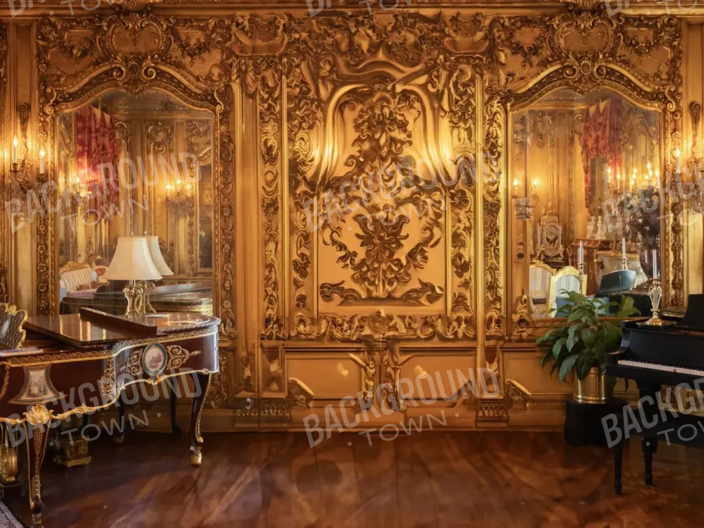 Dueling Piano Room 8’X6’ Fleece (96 X 72 Inch) Backdrop