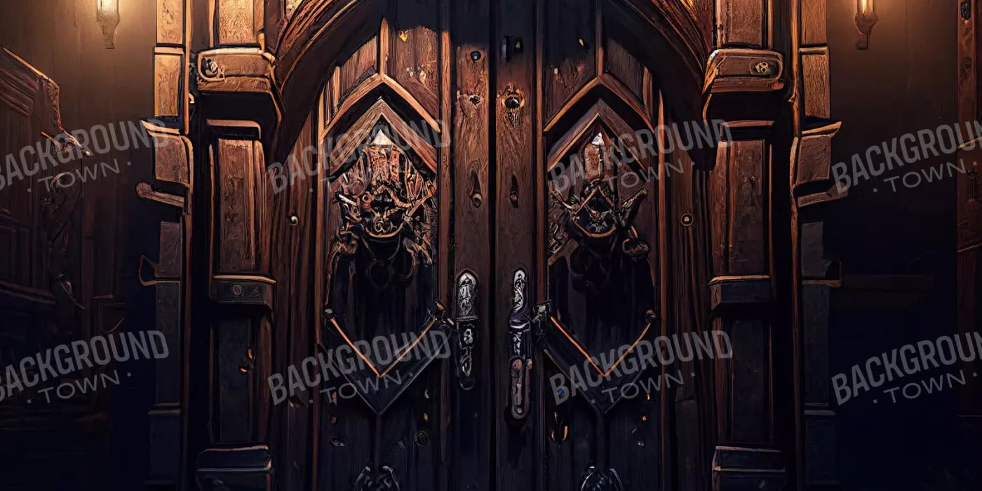Dungeon Doors L 20X10 Ultracloth ( 240 X 120 Inch ) Backdrop