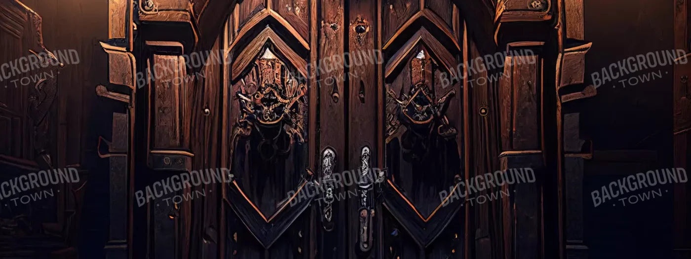 Dungeon Doors L 20X8 Ultracloth ( 240 X 96 Inch ) Backdrop