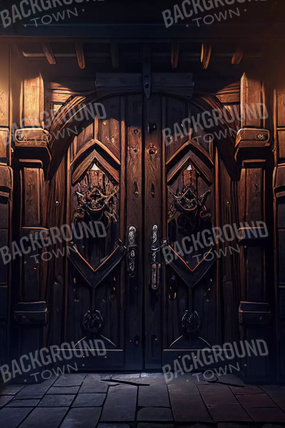 Dungeon Doors L 5X8 Ultracloth ( 60 X 96 Inch ) Backdrop
