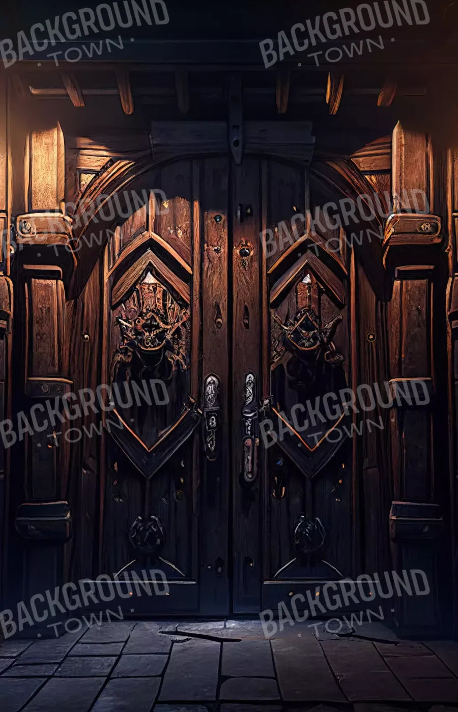 Dungeon Doors L 8X12 Ultracloth ( 96 X 144 Inch ) Backdrop