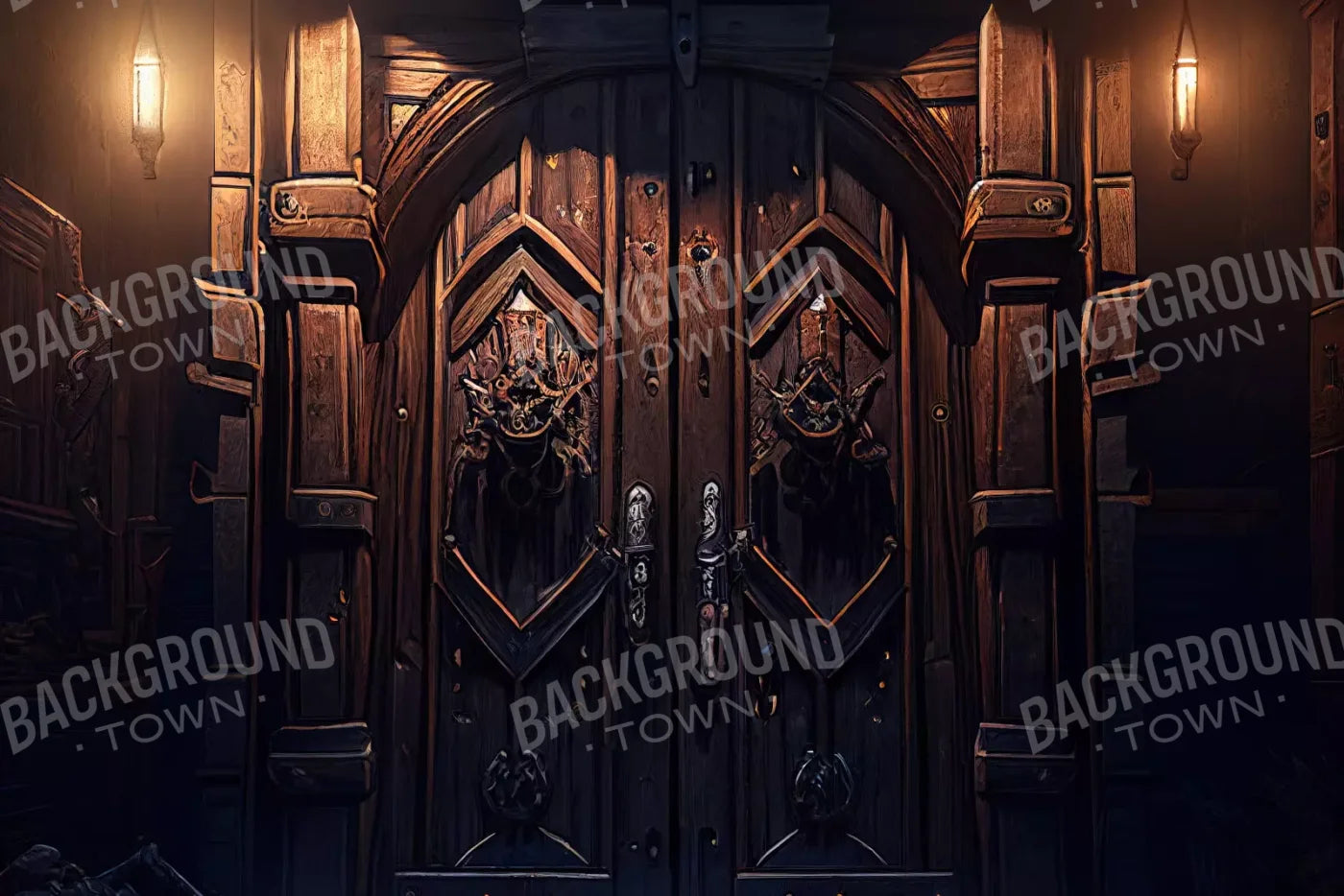 Dungeon Doors L 8X5 Ultracloth ( 96 X 60 Inch ) Backdrop