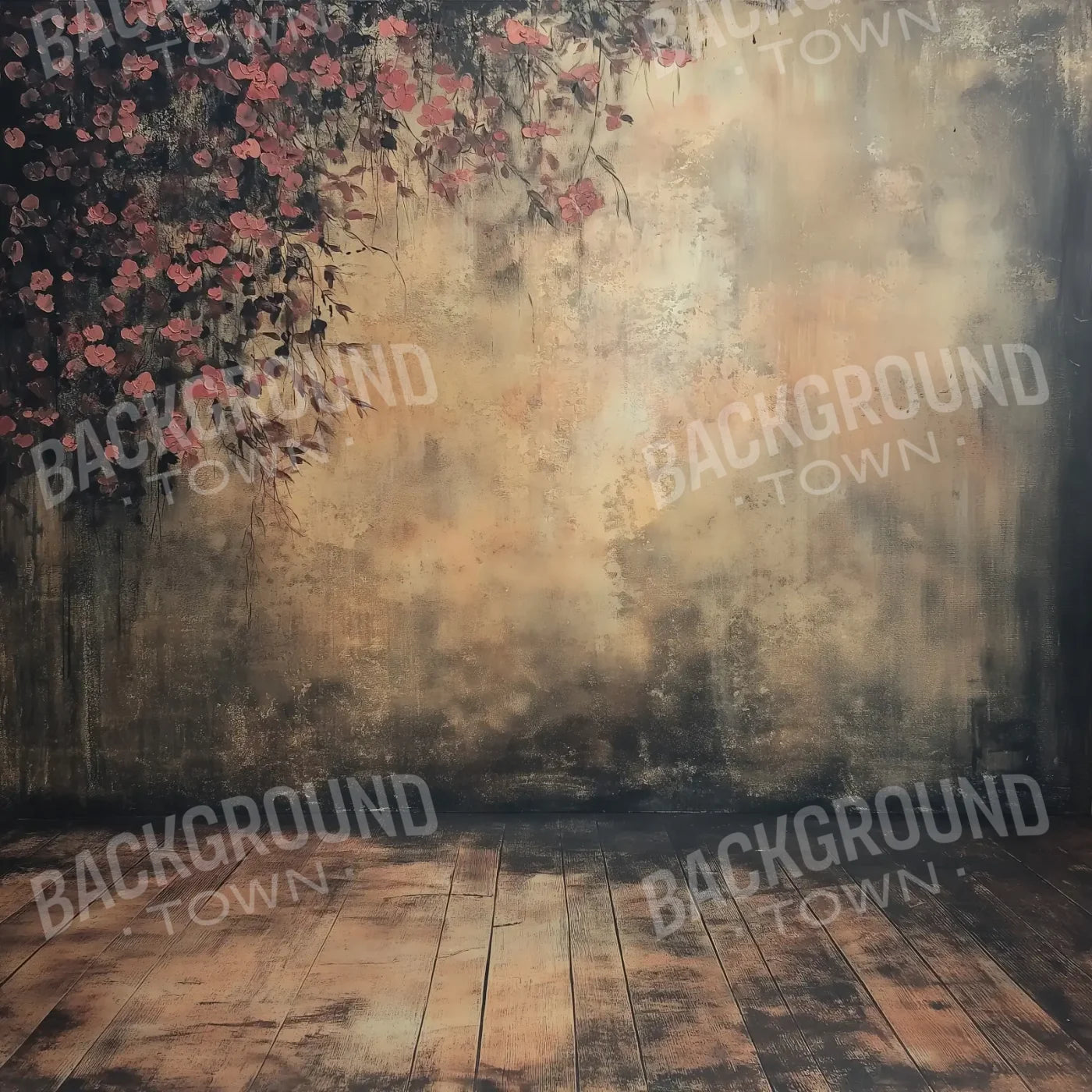 Dusted Flora 8’x8’ Fleece (96 x 96 inch) Backdrop