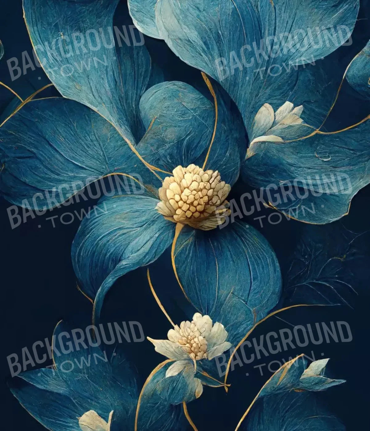 Dusty Blue Poppy 10X12 Ultracloth ( 120 X 144 Inch ) Backdrop